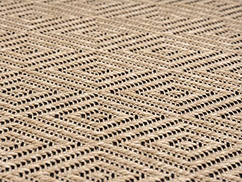 the carpet Kansas Outdoor Teppich – Wetterfester Indoor & Outdoor Teppich im Jute-Look für Balkon, Terrasse, Garten… – Ansicht 4