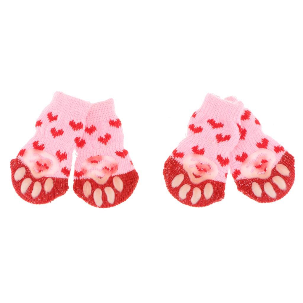 SECRET DESIRE 4Pcs Pet Dog Socks Dog Floor Grip Socks Shoes Boots Non Slip Protector Socks S Pink (B0D475TVPG) Amazon Price History, Amazon Price Tracker