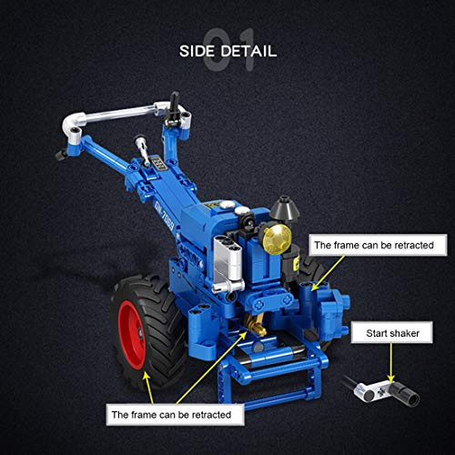 Koyae Technik Gehender Traktor Spielzeug, Blau, 248 Teile Konstruktionsspielzeug Kompatibel Lego – Bild 7