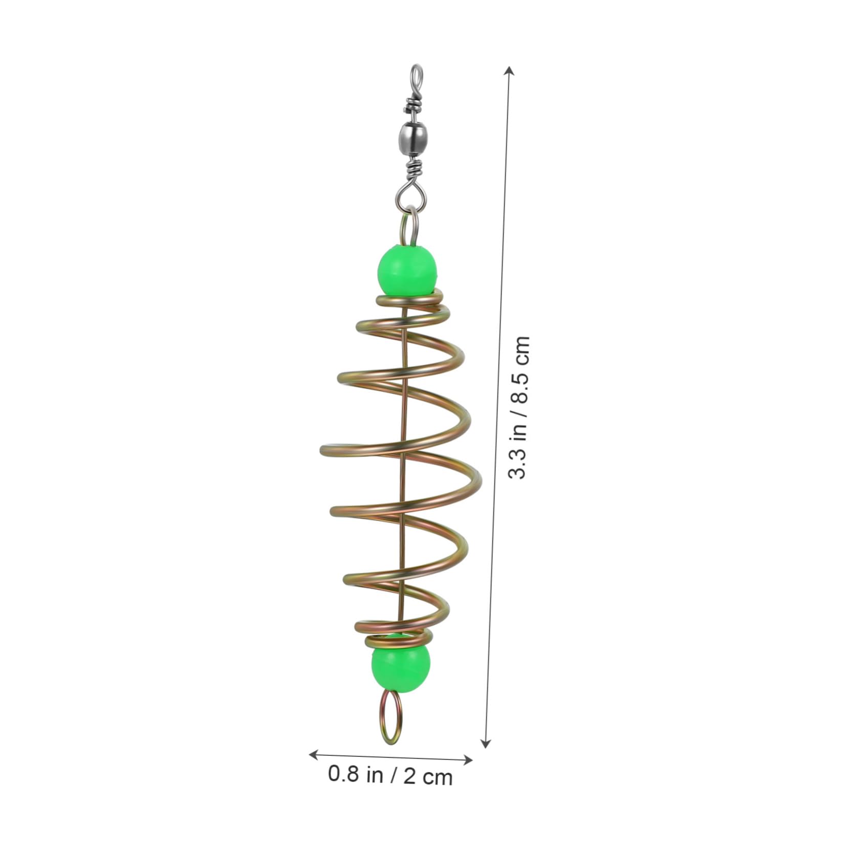 Balacoo Soporte para Cebo de Pesca en Forma de Aceituna, 12 Piezas, Acero al Carbono, Cuentas Luminosas, para Pesca Accesorio Práctico para Agua