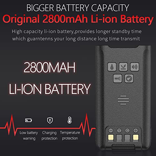 BAOFENG UV-9R PRO Dustproof Waterproof IP67 Transceiver Walkie Talkie 5W Handheld Dual Band Rechargeable Two Way Radio with Extra Programming Cable,Headsets,Speaker Mic(Black)