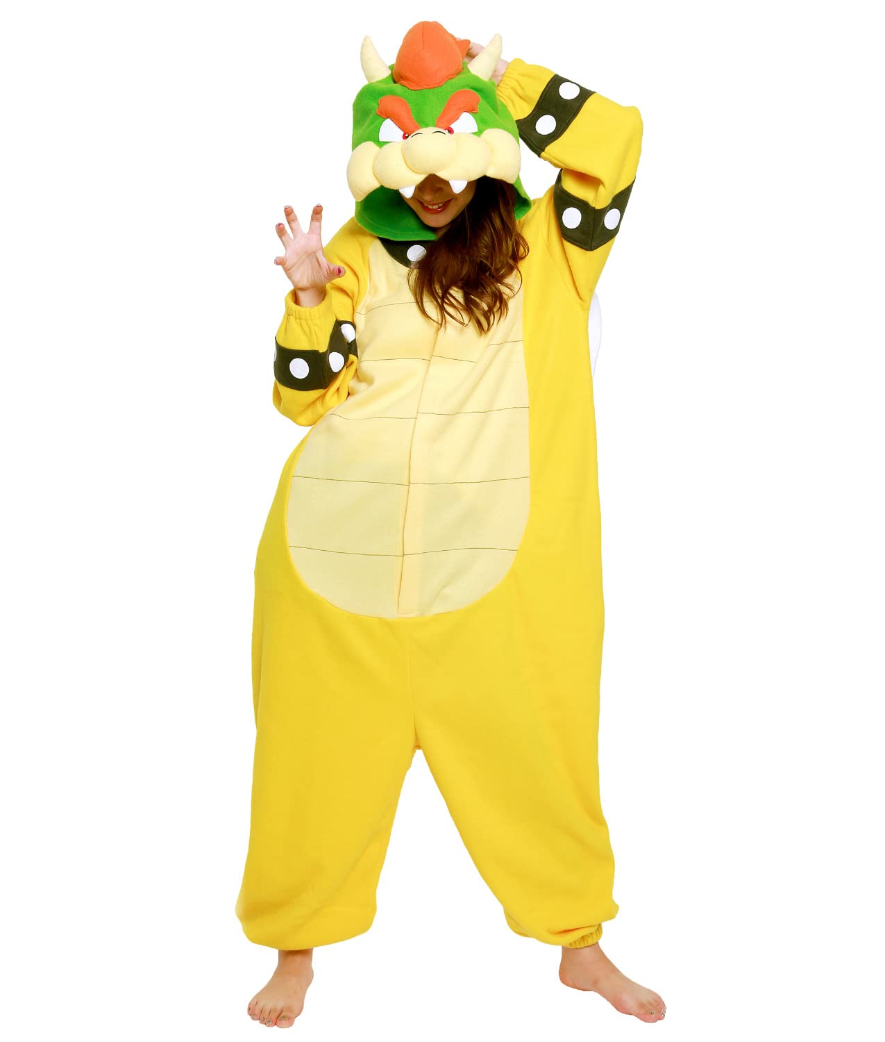Mario Bros Kigurumi Bowser Costume Fancy Dress Mario Bowser Pajama King Koopa