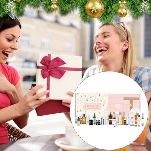livre Calendrier de l'Avent de Noël pour soins de la peau | Produits hydratants pour le visage Calendrier de Noël de 24 jours, kit de soin du visage pour explorateurs de produits de beauté, soins quotidiens