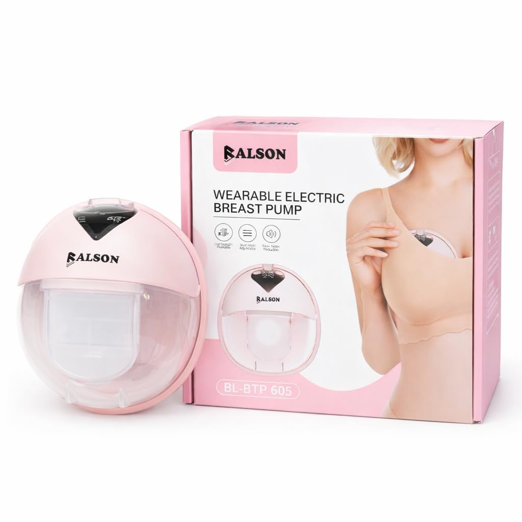 Balson Wearable Breast Pumps – Hands Free Portable Breastfeeding Pumps for Feeding Mothers | 4 Modes | 12 Level Automatic Breast Milk Pumps Electric | Silent & Lightweight Pump and Go Breast Pumps (1 Year Warranty) (1)-image-3