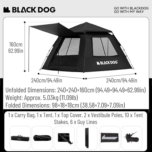 Carpa de camping portátil para 2-3 personas miniatura 7