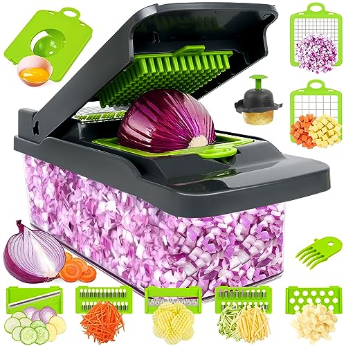 VZOXL 15 in 1 Multifunctional Vegetable Chopper -...