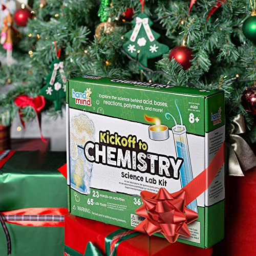 hand2mind Kickoff to Chemistry Science Lab Kit, STEM Kit, STEM Toys, Testing pH Acids and Bases Kit, Rock Candy Kit, DIY Lava Lamp Kit, Kids Science Lab Kit, Kids Chemistry Set, 23 Hands-On Activities