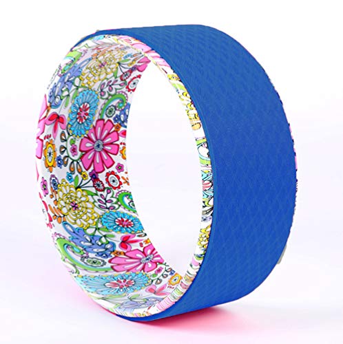 QUBABOBO Rueda de Yoga ABS + Camo Dharma Yoga Estiramiento/Soporte Apoyo círculo, Pilates Plantea y backbende Ejercicio, Deck Pose (13"x5)