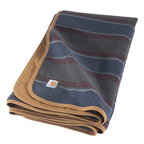 Carhartt Firm Duck SherpaLined Throw Blanket, Reversible Pet Blanket