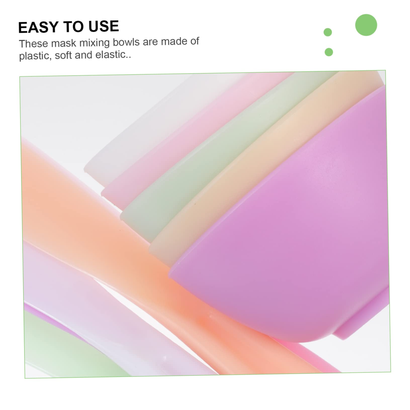 VICASKY Mask Mixing Bowl Silicone Bowl for Face Mask Skincare Peel off Tool Bowl Lightweight Portable Easy to Clean Random