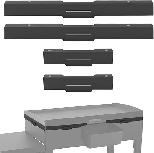 Koutemie Protector contra el viento Blackstone de 17 pulgadas, accesorios de parrilla con protector térmico magnético, pantallas de viento de acero