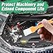 Brohood White Lithium Grease, Multi-Purpose Lithium Grease, 3.52 Ounces Garage Door Lubricant, White Greases with Brush for Track Rail, Automotive, Marine, Bicycles, Bearings, Gears