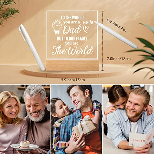Giifer Gifts Dad From Daughter Son, Personalized Engraved Night Light Gifts With Grateful Sayings, Best Fathers Day Birthday Retirement Valentines Christmas Night Lamp Present #TOP6