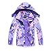Gogokids Giacca Impermeabile per Ragazze Cappotto Antipioggia con Cappuccio - Impermeabile per Bambini Foderato in Pile Primavera Autunno Outdoor Giacche per Viaggio Giacca a Vento, 4-13 Anni