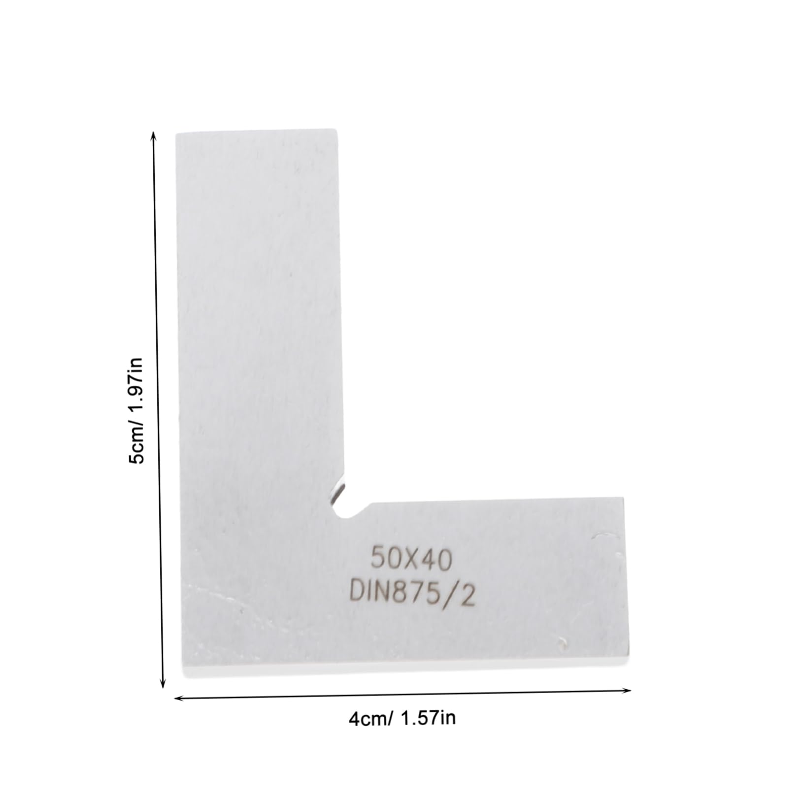 DOITOOL Universal Metal Protractor 50x40mm Flat Angle Ruler Caliper for Construction Engineering Projects