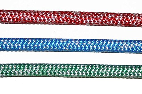 Nautos Super Braid - Polyester Cover and UHMwPE (Spectra) CORE - Sell by 2 Yards (RED, 8mm)
