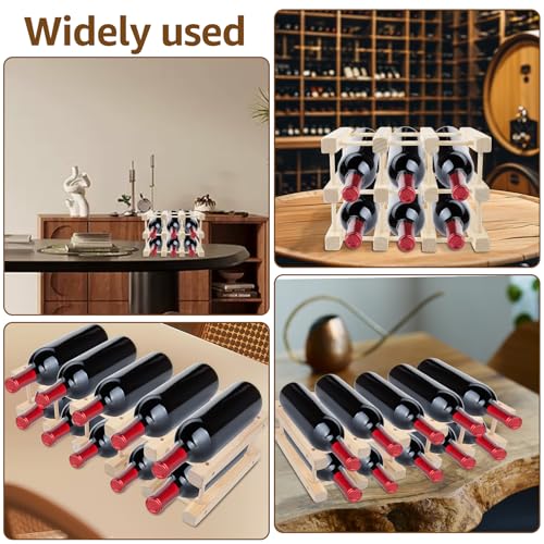 Soporte de madera para 10 botellas de vino miniatura 6