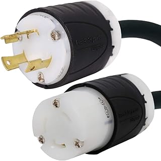 NEMA L6-30 Extension Power Cord - 30A/250V, 10 AWG - Iron Box # IBX-5803-50-C (50 ft, Build)