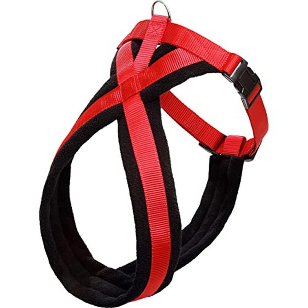 Karlie Yumuşak Göğüs Tasma, 52-60 cm, Siyah-Kırmızı