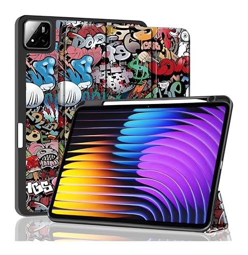 Image of ProElite Cover for Xiaomi Mi Pad 7 /7 Pro 11.2 inch Cover, Soft Flexible Flip Case Cover with Pen Holder for Xiaomi Pad 7 /7 Pro 11.2 inch, Support Auto Sleep Wake, [Recoil Series] - Hippy