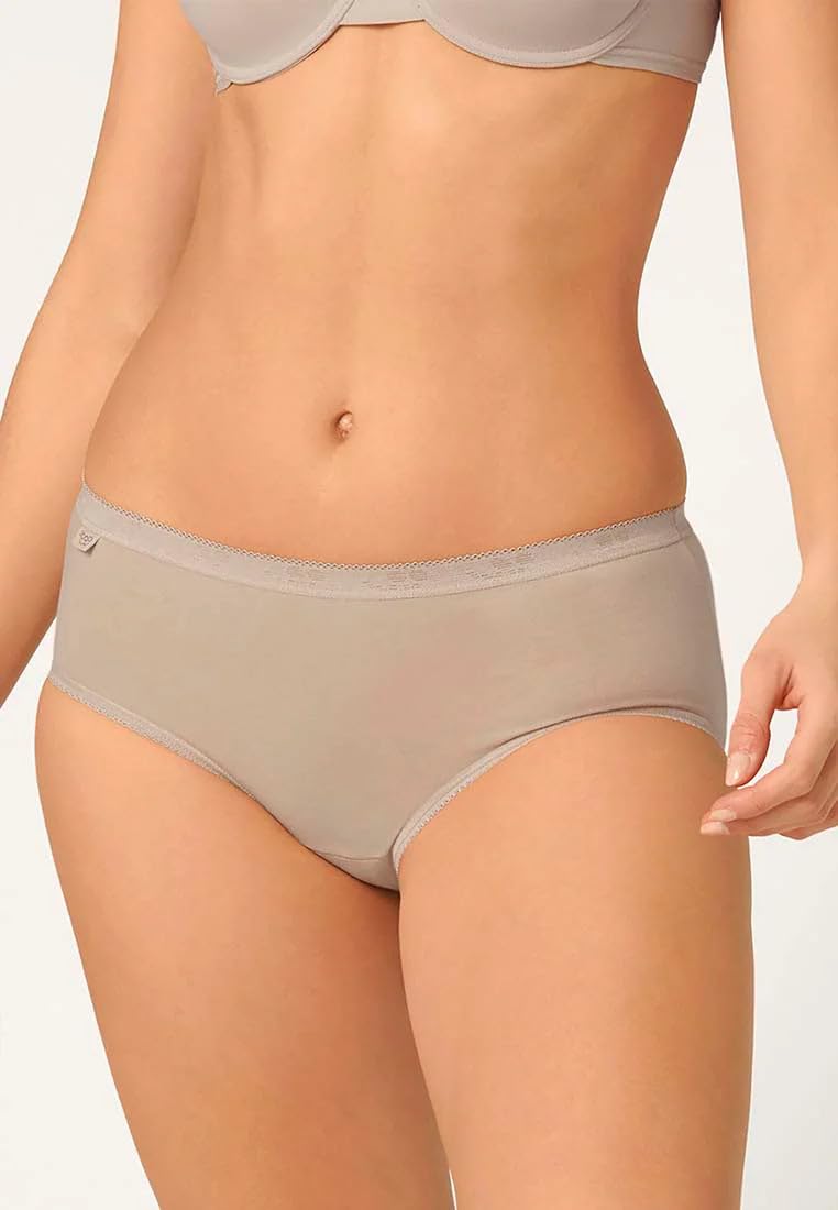Sloggi Basic Midi 8-teiliges Damen-Baumwoll-Slip-Set Basic+ Damen-Unterwäsche Midi-Slips B24