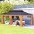 Aoxun 12' x 20' Permanent Gazebo, Wooden Finish Coated Aluminum Frame Canopy with Dual-Layer Galvanized Steel Hardtop Top, Outdoor Metal Pavilion, for Deck, Patio and Backyard