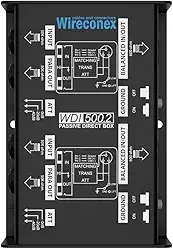Direct Box Passivo Duplo Wireconex WDI 500.2 Casador de impedância