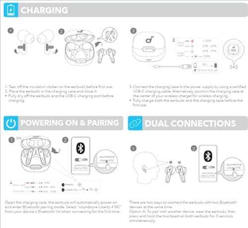 undefined Soundcore by Anker Liberty 4 NC Noise Cancelling Earbuds, 98.5% Noise Reduction, Adaptive Noise Cancelling to Ears and Environment, Hi-Res Sound, 50H Battery, Wireless Charging, Bluetooth 5.3 の商品画像 9