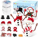 JOYIN Christmas Build a Snowman Craft Kit, 3 Pack Modeling Clay DIY Make a Snowman Kit for Christmas Arts and Craft Activities, Xmas Gift Stocking Stuffers for Kids, School Funny Toy Party Favor