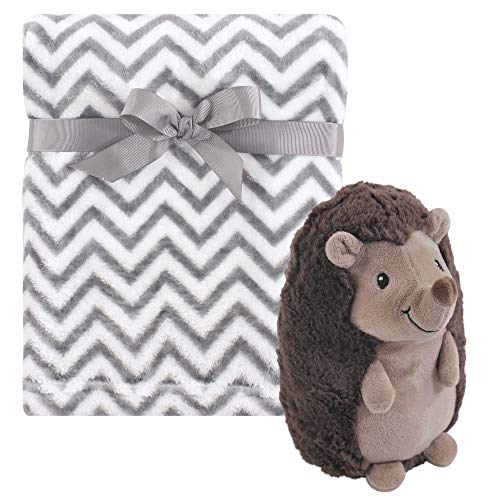 Image of Hudson Baby Unisex Baby Plush Blanket with Toy, Hedgehog, One Size