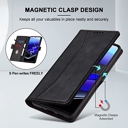 Image of Jasonyu Flip Wallet Case for Moto G Stylus 5G (2022),Black