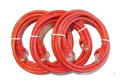 Pack de 3 cables patch Cat6 5 pies rojo miniatura 1