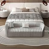 Photo Gallery bedoin divanetto a due posti in velluto tecnico, divano moderno a 2 posti con braccioli e schienale, divano per soggiorno, camera da letto, ufficio grey-1.8m Photo Gallery bedoin divanetto a due posti in velluto tecnico, divano moderno a 2 posti con braccioli e schienale, divano per soggiorno, camera da letto, ufficio grey-1.8m