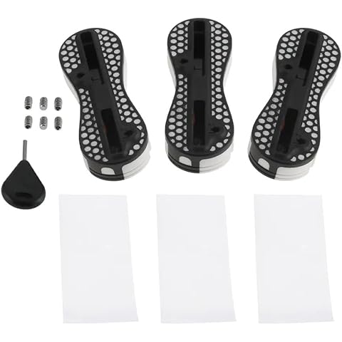bohally Rudder Slot Fin Boxes Surfboard Fin 0 Degree for Center Fin Box + 5 Degree for Side Fin Box Easy to Install with Screws and Key Cover