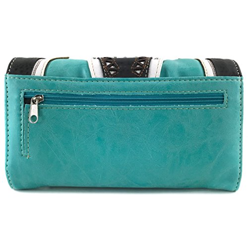 Justin West Concealed Carry Western Flower Buckle Embroidered Studded Messenger4