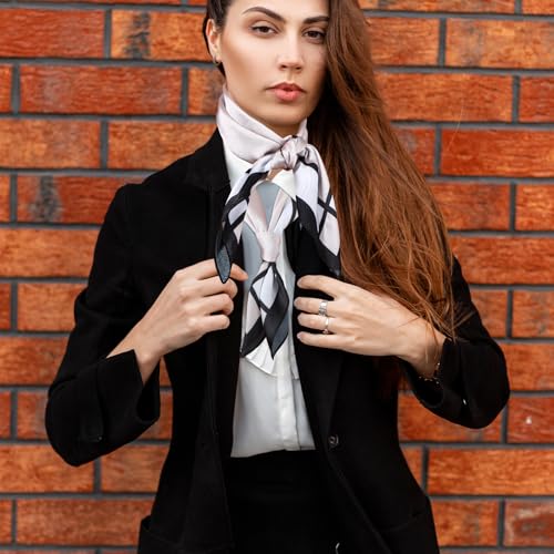 Neck Scarf for Women,Head scarf Women's hair Sleeping Wrap Lightweight Square Neckerchief for Handbag 23.62 x 23.62 inch3