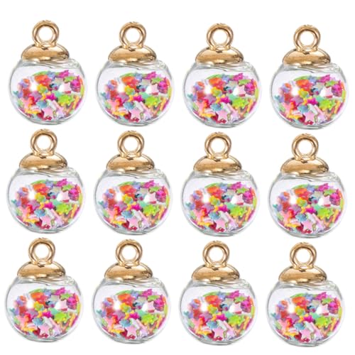 FUNOMOCYA 40 Stück Mini Weihnachtskugeln mit Bunten Sternen Glitzer...