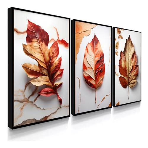 Quadro folhas douradas