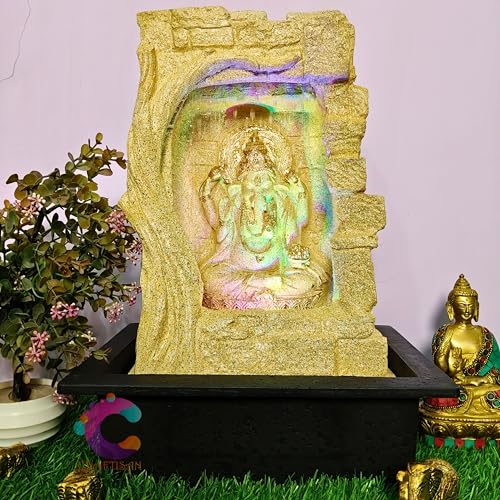 Image of Decorative Water Fountain for Home Decor, Office, Indoor & Outdoor, Garden, Puja Room, Vaastu, Reception, Spa, Gifting. (Shower Ganesha C-015)