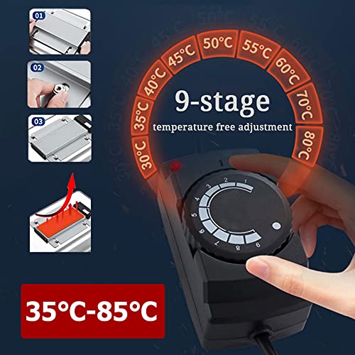 JTYDFG Kommerzieller Speisenwärmer, 9L Chafing Dish Edelstahl mit Deckel, Warmhaltebehälter Wärmebehälter Buffetwärmer… – Bild 5