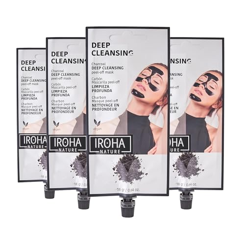 IROHA NATURE, Skin Care Mask Peel off Detox - Pack of 4 pieces