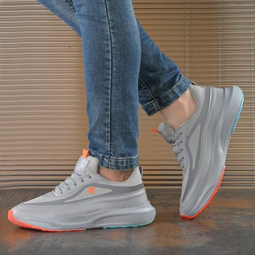 Image of Centrino Casual Sneakers for Men | Shoes for Man Stylish | Lightweight Lace-Up Canvas Shoes with Cushioned Insole | Breathable Comfortable Walking Shoes | Anti-Skid Sole | Mens Shoes for Office Outings (6832)