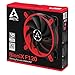 immagine 2ARCTIC BioniX F120 - 120 mm Ventola da Gioco PWM PST, PWM Sharing Technology, Regolatore RPM in Sincrono, Ventilazione 200-1800 RPM, 0,5 Sone - Rosso