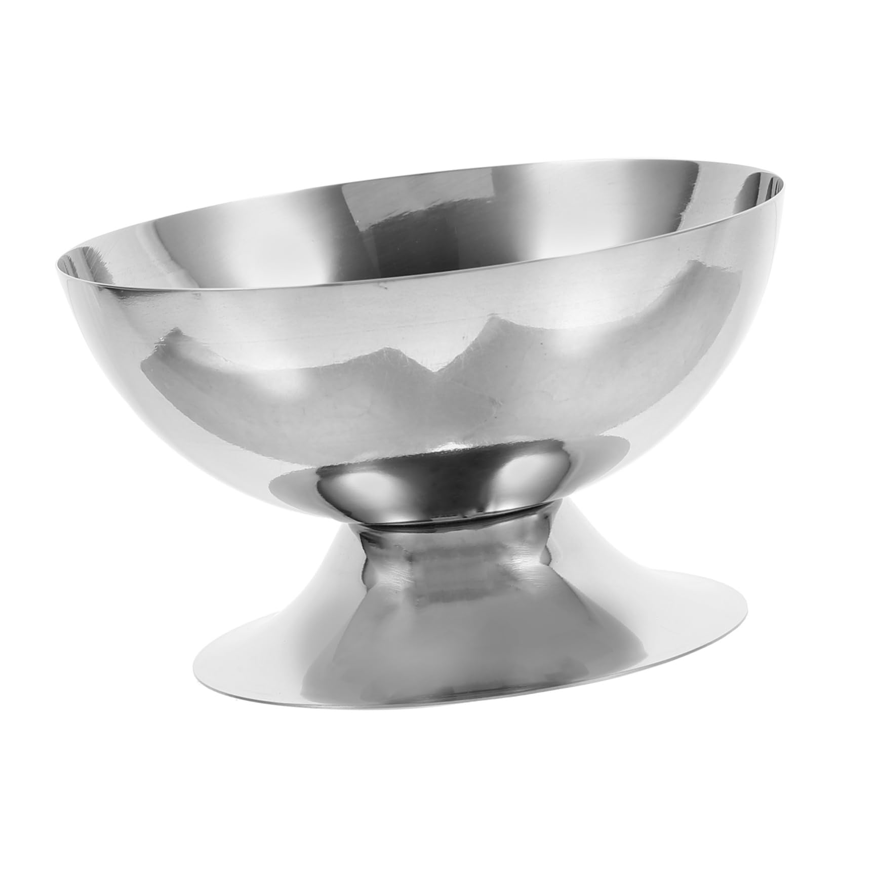 COLLBATH Ice Cream Cup Pudding Cups Smoothie Cups Cups Thermal Cup Dessert Cups Icecreams Ice-cream Insulated Cup High Base Yogurt Bowl Dessert Holder Silver Stainless Steel