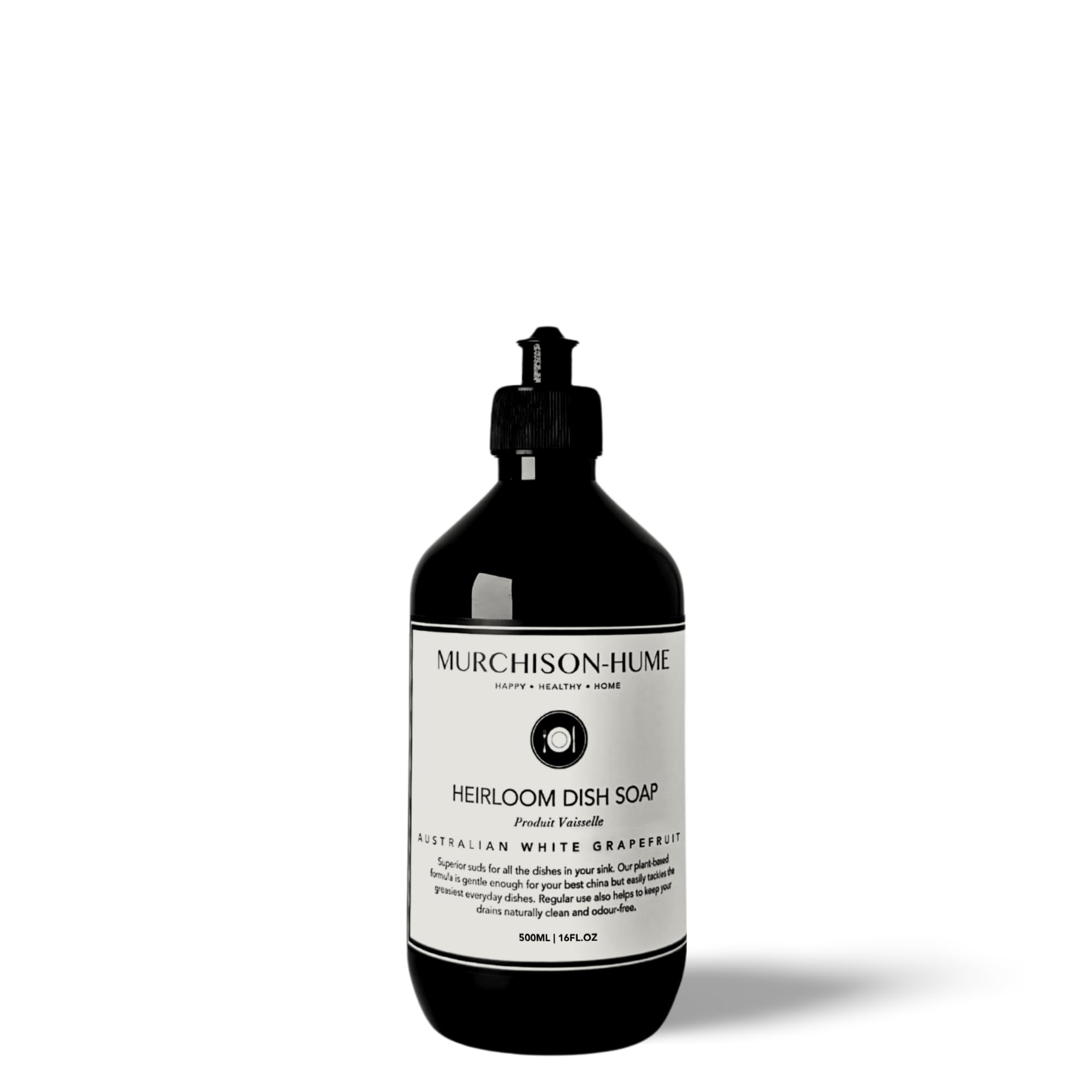 Murchison-Hume Natural Dish Soap Plant-Based Eco-Friendly Dishwashing Liquid Tough on Grease Non-Toxic Safe for Sensitive Skin 16 oz