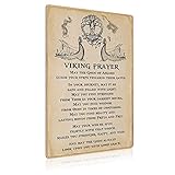 JIUFOTK Viking Prayer Metal Signs Vintage Home Wall Decor Viking Tin Posters Art Plaque Decor For Room Club Cafe 12x18 Inches