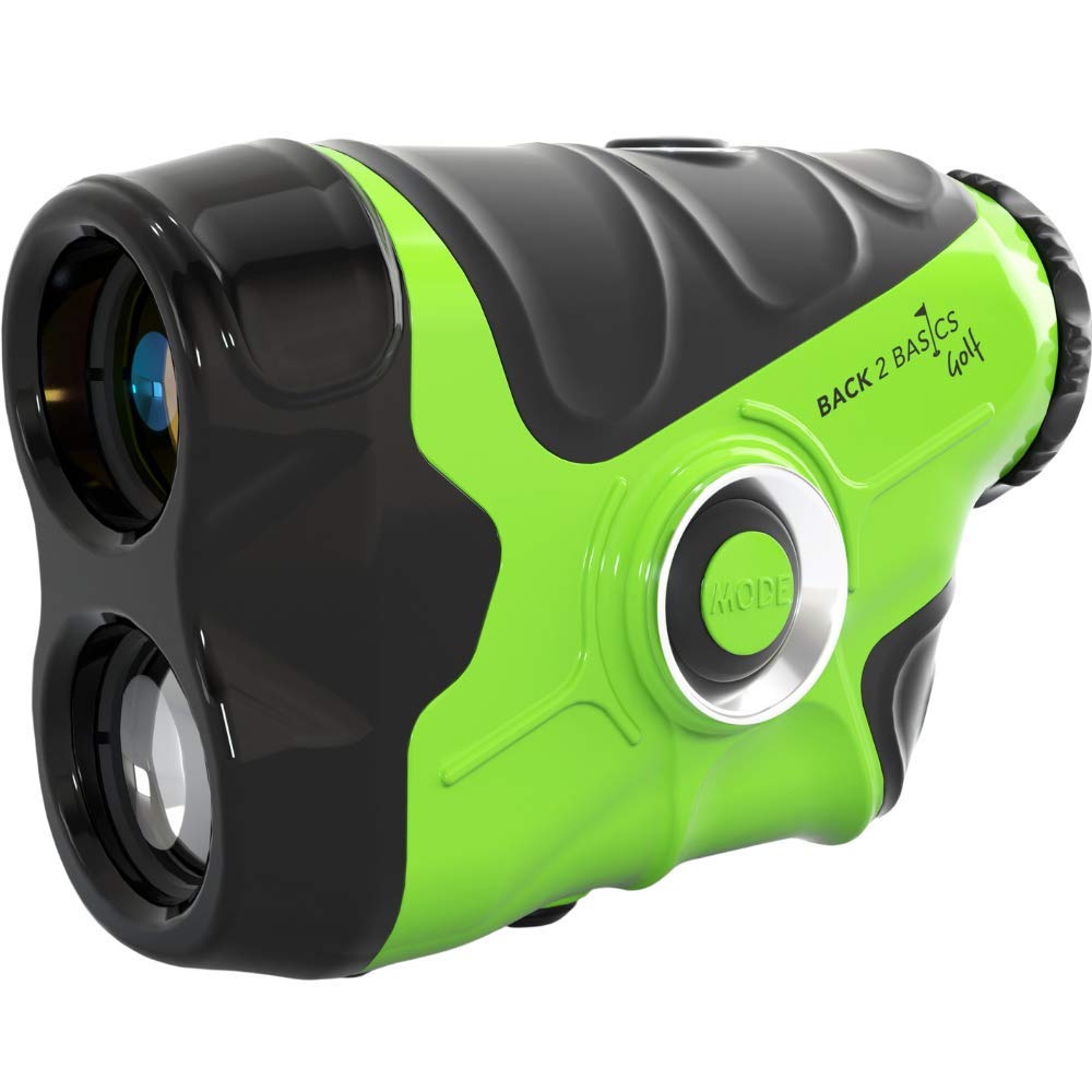 BACK 2 BASICS GOLF | Pro Vision Golf Rangefinder with Slope, 8X Zoom, 800 Yards | Waterproof Range Finder with 3 Modes | Adjustable Lens | Golf Distance Yardage Device | Premium Golf Gear