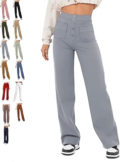 Comprar QianluoFa Pantalones EláSticos De Cintura Alta Informales para Mujer, Pantalones Flexibles para Mujer