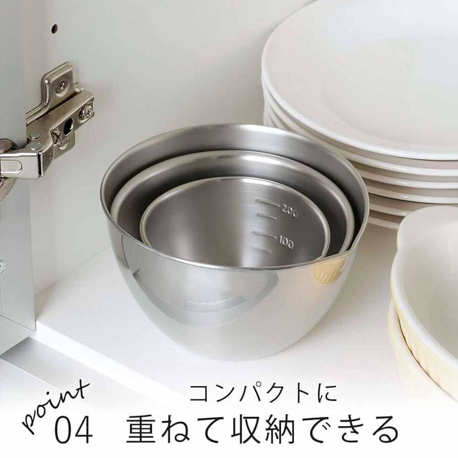 Amazon｜下村企販 ボウル 13/11/9cm 3点セット 【日本製】 注ぎ