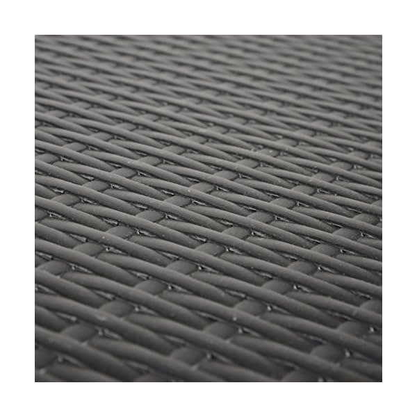CHRISTOW Rattan Effect Folding Table 6ft Rectangular Black Garden Outdoor Dining - Image 10
